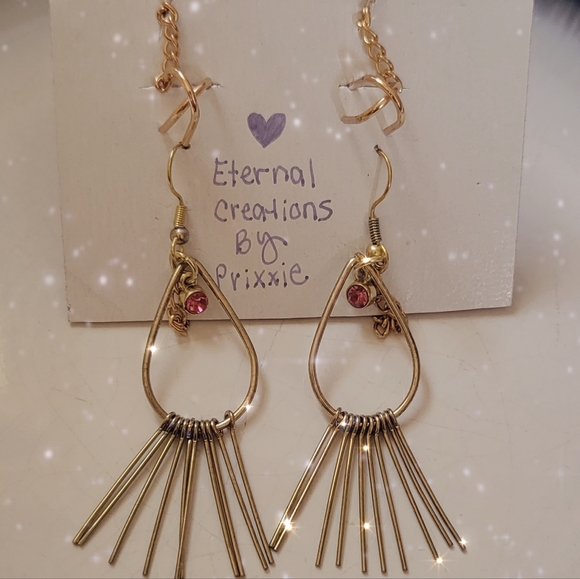 Eternalcreationsbyprixxie Jewelry - Tear Drop With Spikes Ear Cuff Earrings